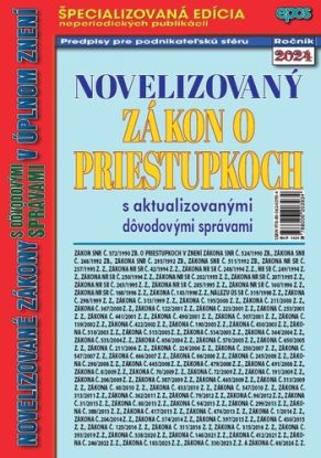 Novelizovaný zákon o priestupkoch 4/2024