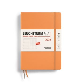 Diár LEUCHTTURM1917 2025 Apricot, Medium (A5), bodkovaný, English