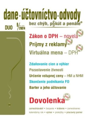 Dane účtovníctvo odvody 9 2024 - Zákon o DPH – novela